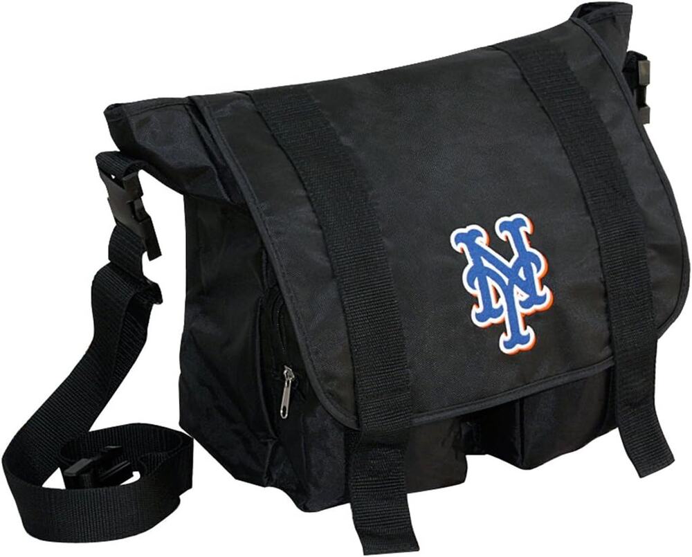 New York Mets Premium Diaper Bag With Changing Pad Baby Shower Black MLB New